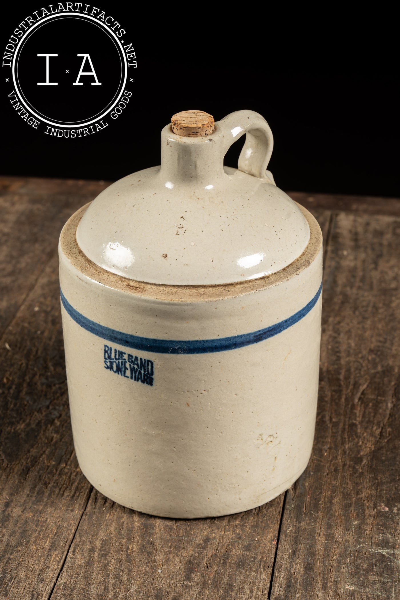 Early 20th Century 1-Gal. Stoneware Crock by Blue Band