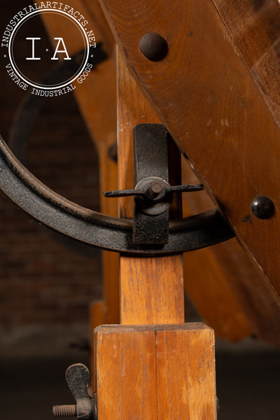 Small Antique Adjustable Wooden Drafting Table