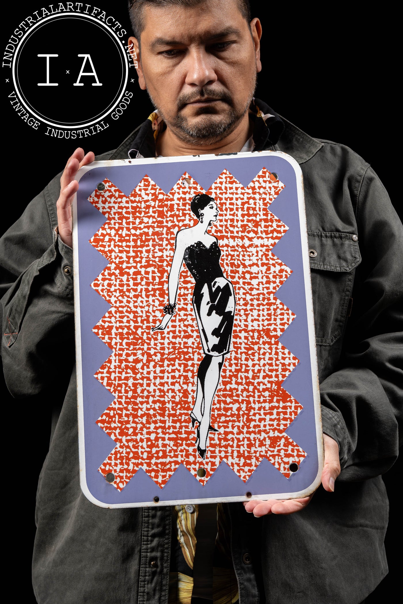 Set Of Men, Women Post-Modern Porcelain Restroom Signs