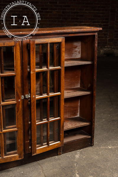 Early 20th Century Mission-Style Display Case with Glass Doors