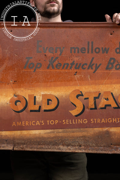 Vintage Old Stagg Embossed Tin Sign