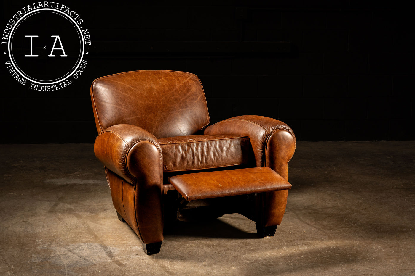 Vintage Espresso Club Recliner Chair