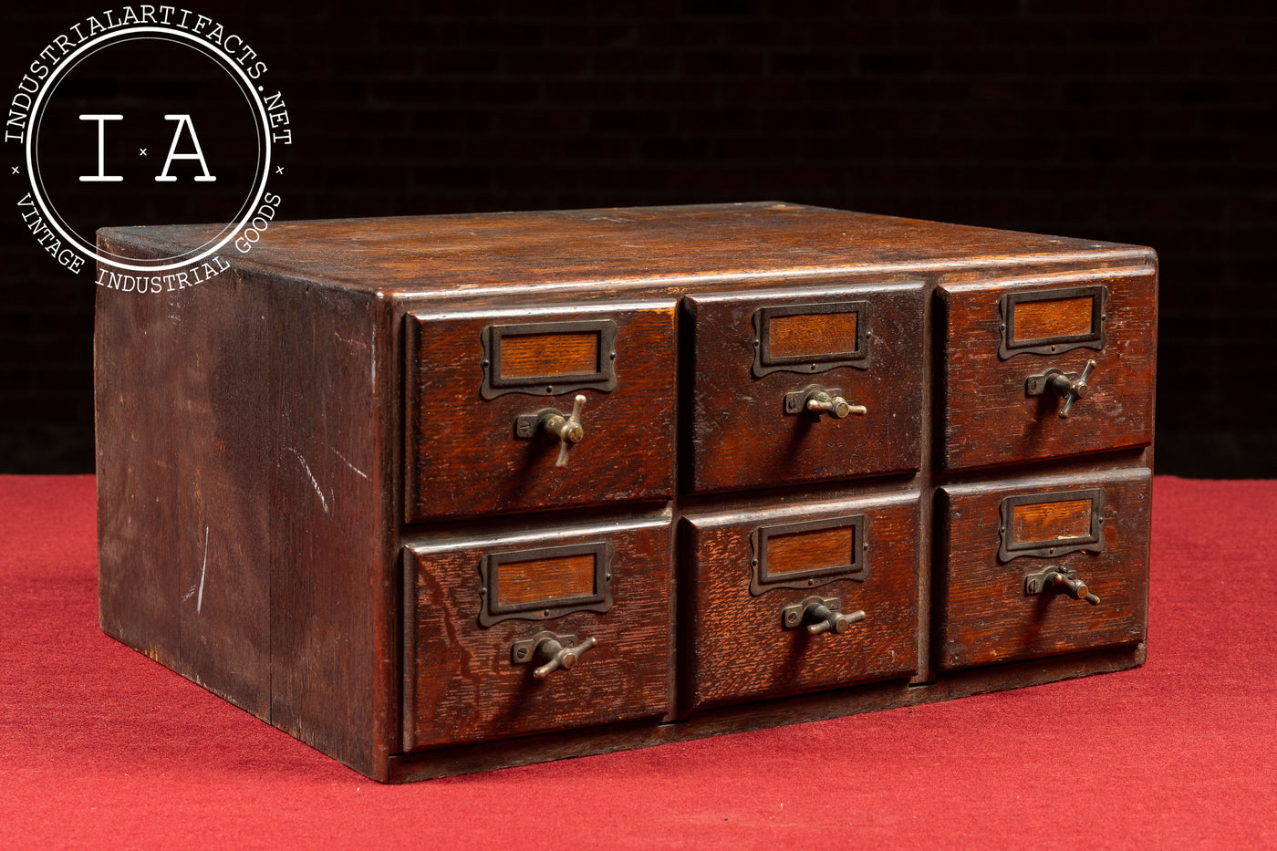 Early 20th Century 6-Drawer Oak Card Catalog