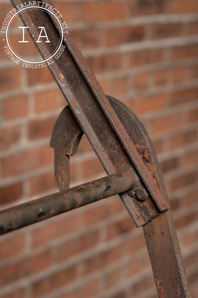 Antique Industrial Steel Folding Ladder