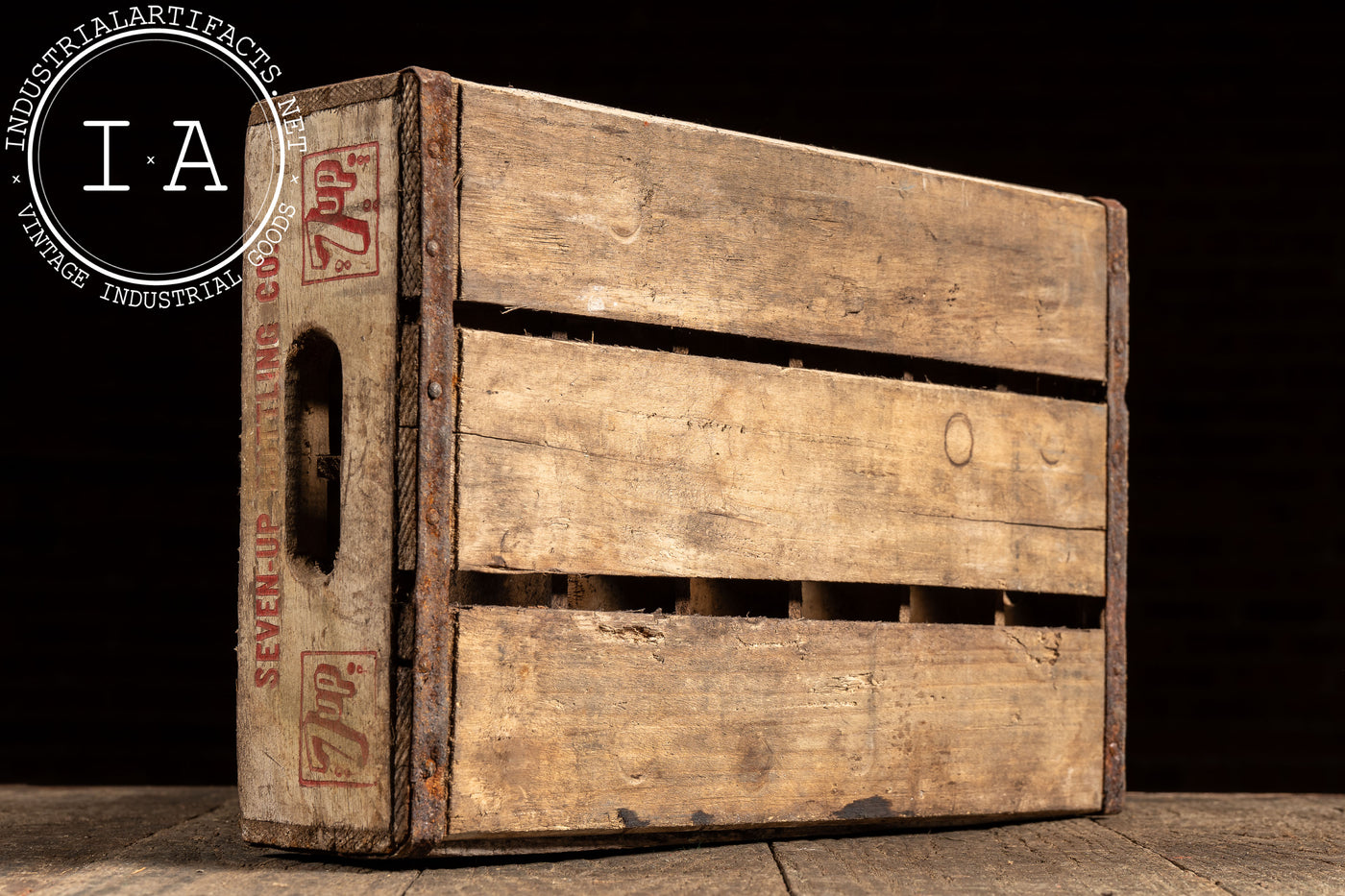 Vintage Wooden 7-Up “Fresh Up” Advertising Case