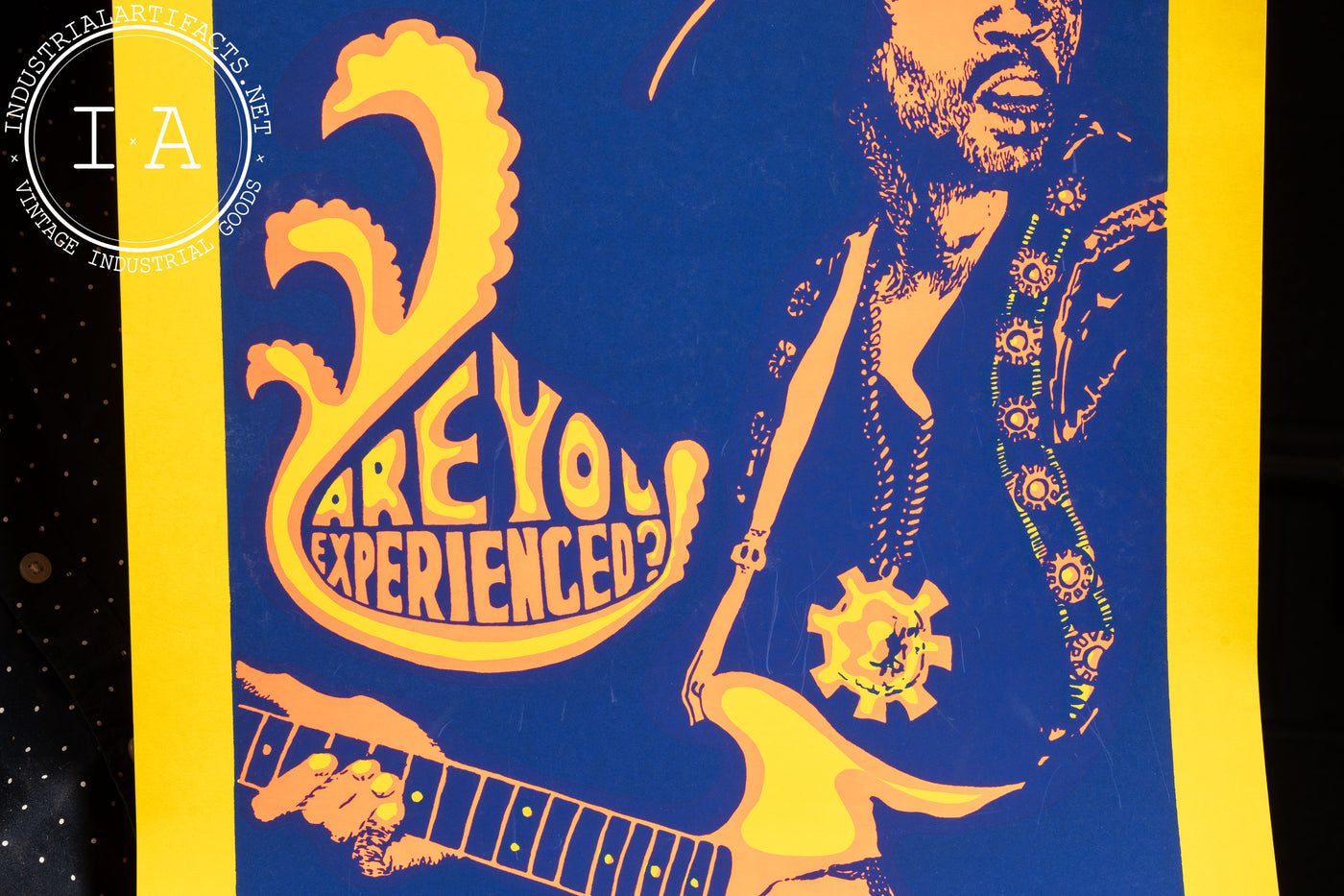 1971 Jimi Hendrix "Are You Experienced?" Black Light Print by Pro Arts