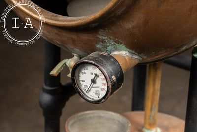 Antique Industrial Copper Pressure Vessel Apparatus