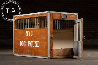 Vintage Wooden NYC Dog Pound Kennel by Kroyer Crates
