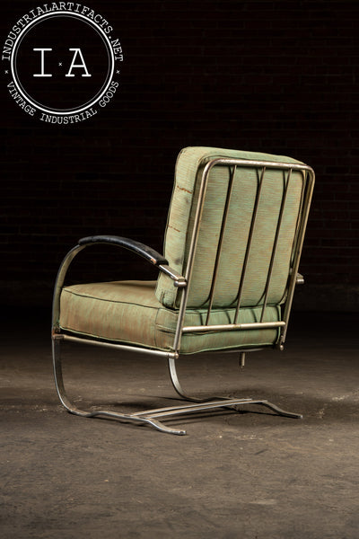 Vintage Chrome Springer Armchair by Wolfgang Hoffmann for Howell