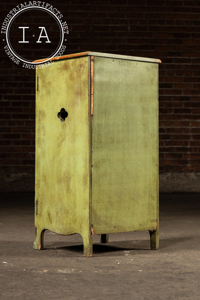 Mid-Century Hand-Painted Alpine Cabinet with Floral Panel