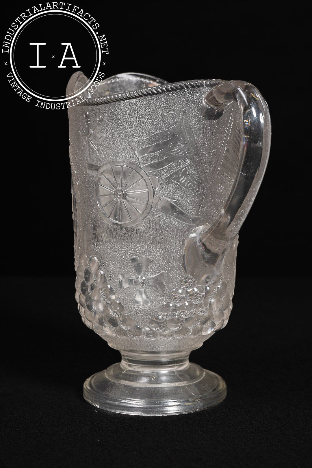 19th Century Admiral Dewey Commemorative Pitcher by Beatty-Brady Glass