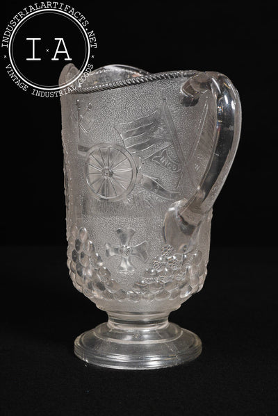 19th Century Admiral Dewey Commemorative Pitcher by Beatty-Brady Glass