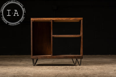 Mid Century Wooden Side Cabinet With Hairpin Legs