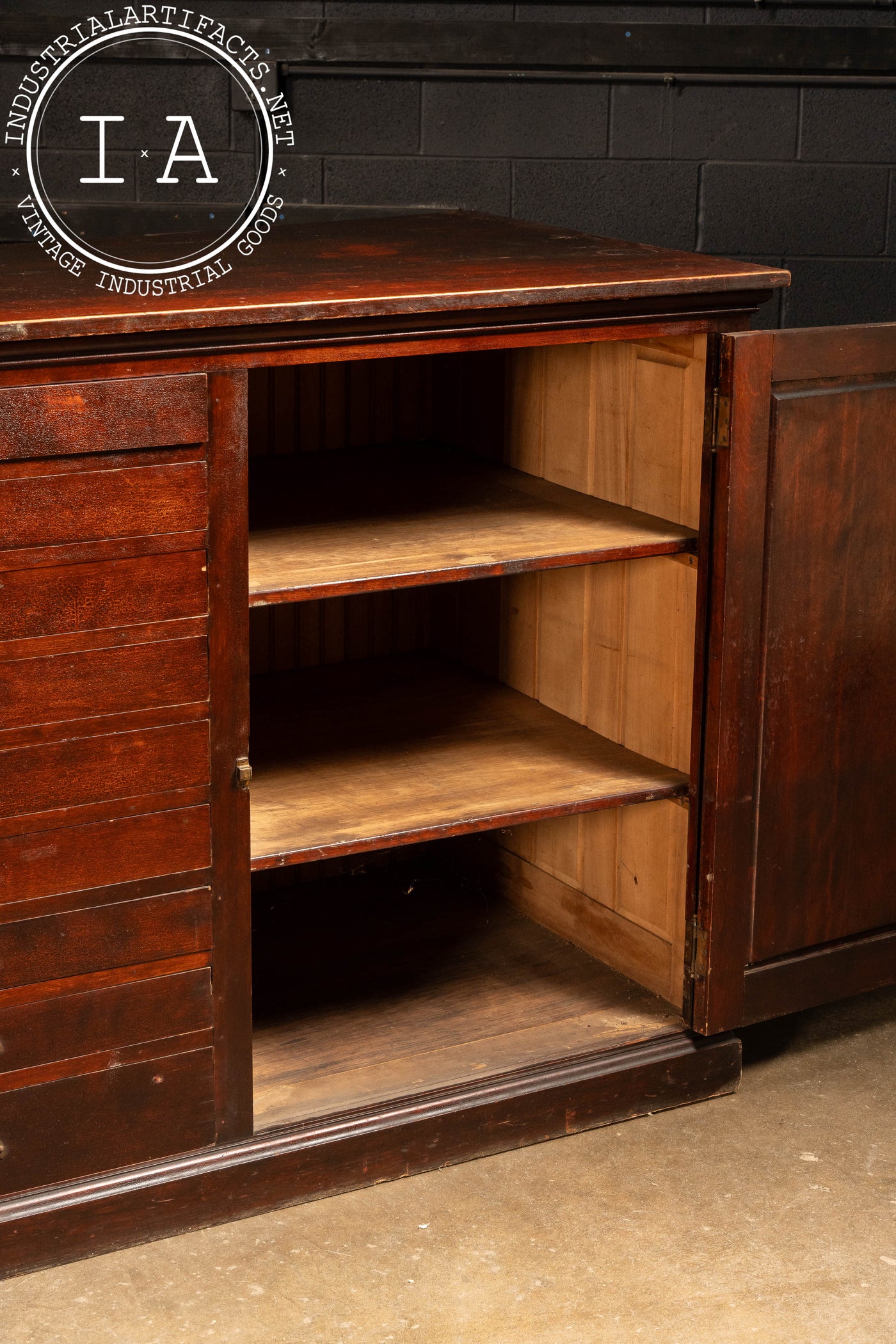 Vintage Mahogany Flat File Cabinet