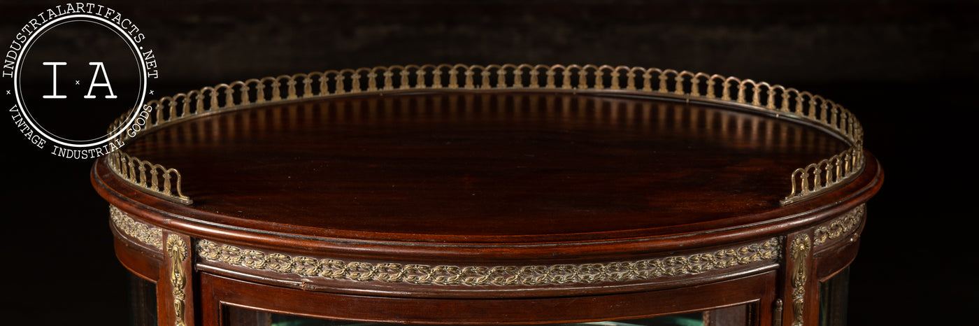Louis XVI Style Mahogany Curio Cabinet