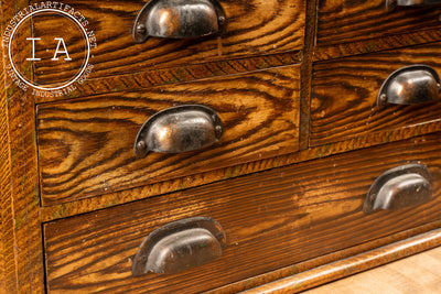 19th Century Oak Desktop Bureau with Japanned Hardware