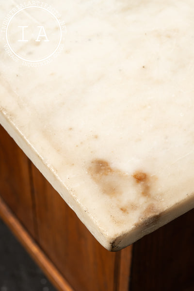 Early 20th Century General Store Counter with Marble Top