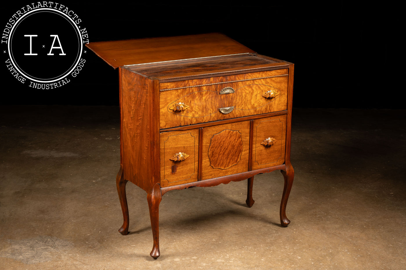 Antique Walnut Sideboard on Cabriole Legs