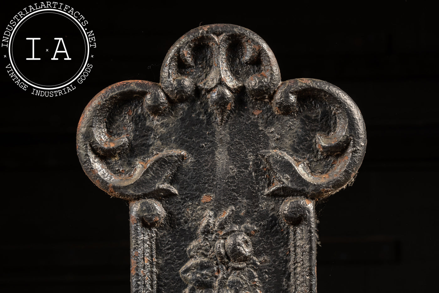 Late 19th Century Cast Iron Cross Headstone