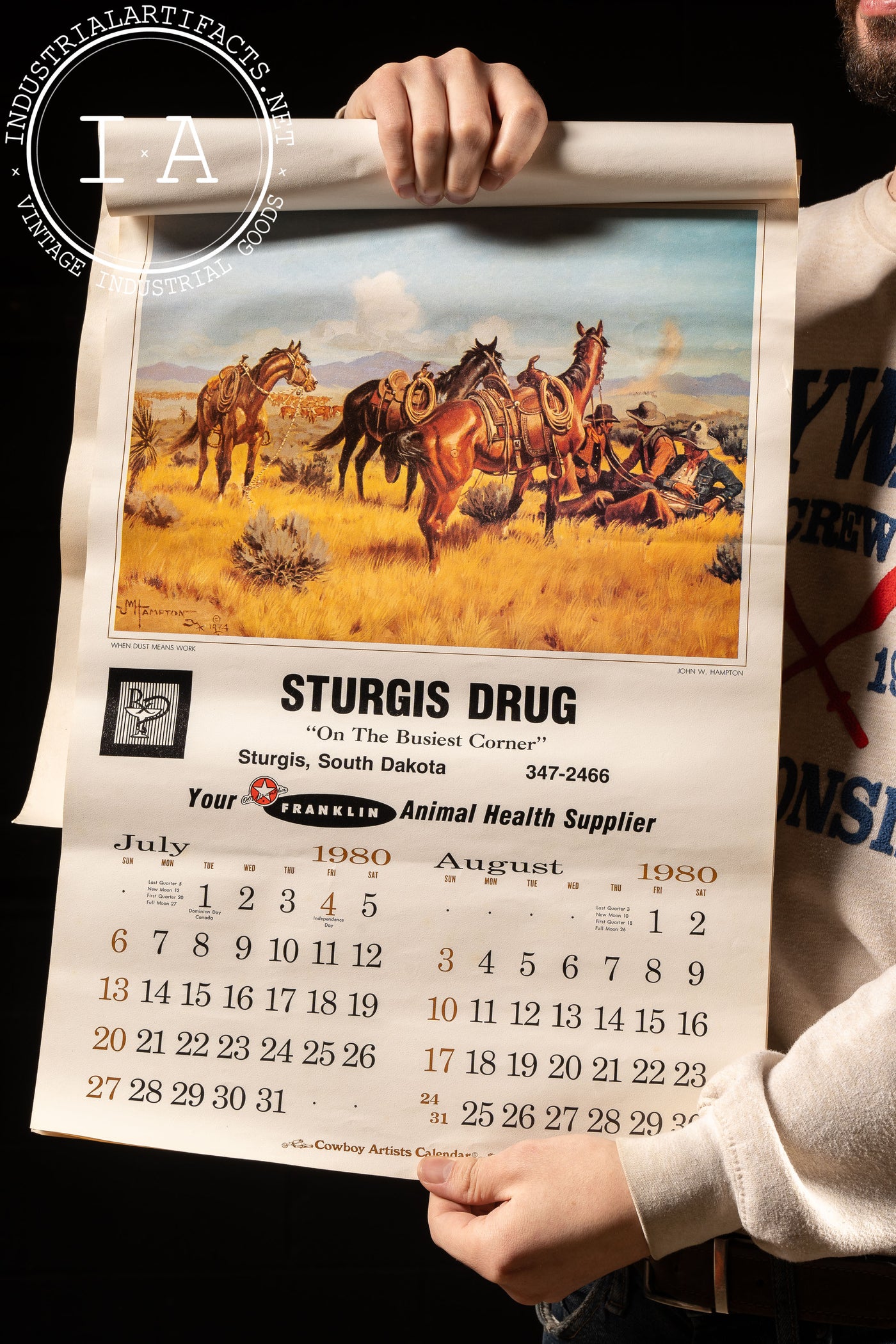 Vintage Sturgis Drug Advertising Calendar