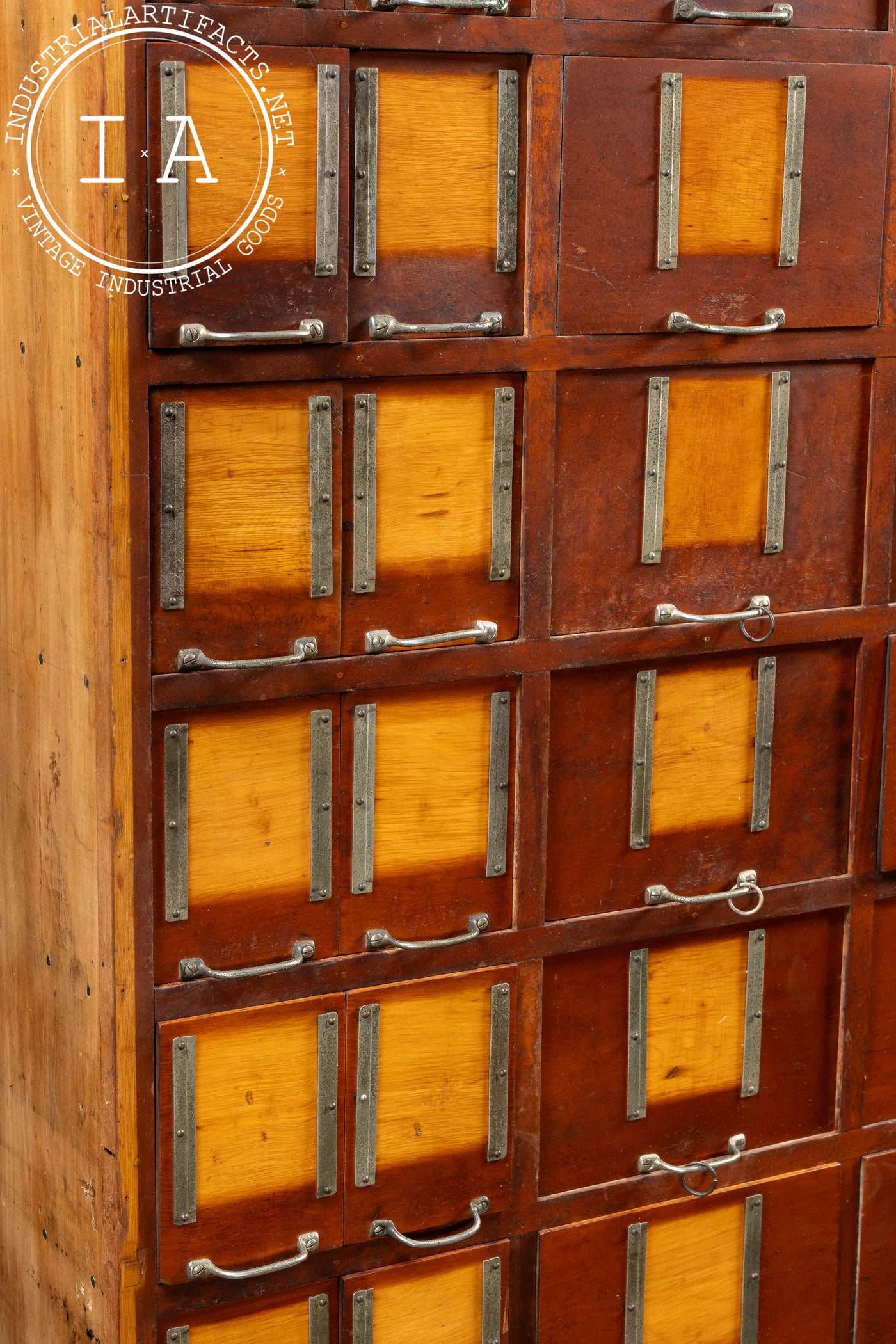 Massive Antique Maple Dry Goods Cabinet