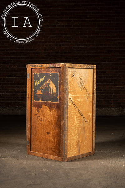 Early 20th Century Victor Phonograph Shipping Crate from Egerman & Randolph