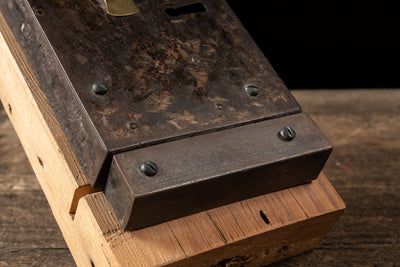 19th Century Mortise Lock Demonstration Model with Brass Knob and Skeleton Key