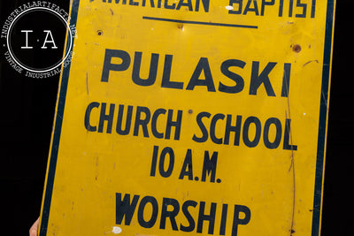 Vintage American Baptist Church Sign