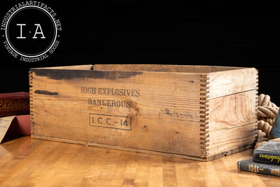 Vintage DuPont Monobel High Explosives Wooden Crate