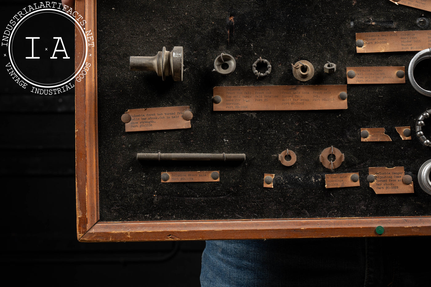 Vintage Columbia Bikes Framed Parts Display