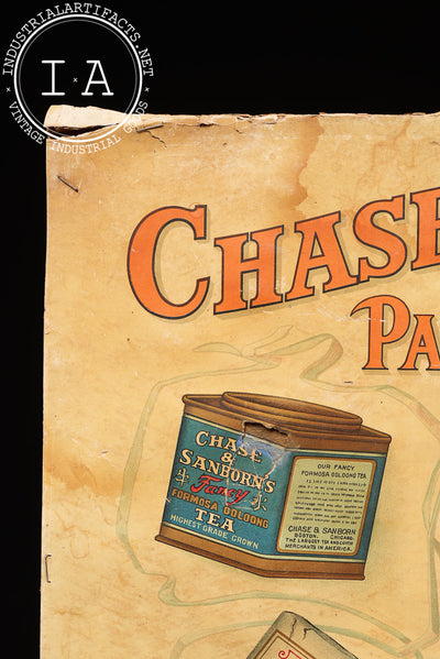 Antique Chase & Sanborn’s Package Teas Advertising Poster