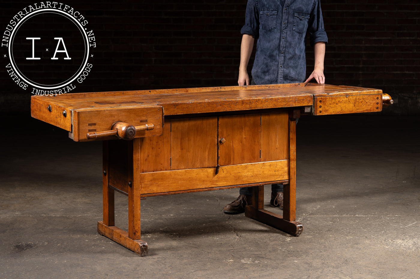 Antique French Carpenter's Workbench