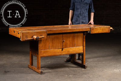 Antique French Carpenter's Workbench