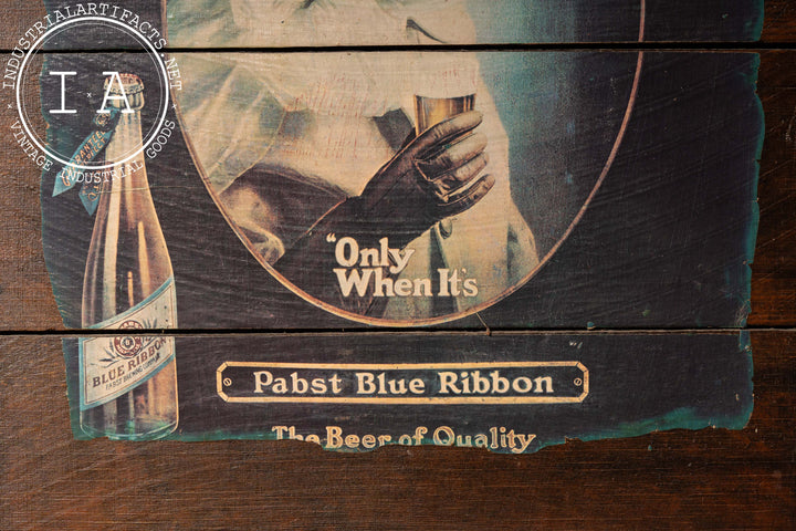 Vintage Pabst Blue Ribbon Advertising Panel – Industrial Artifacts