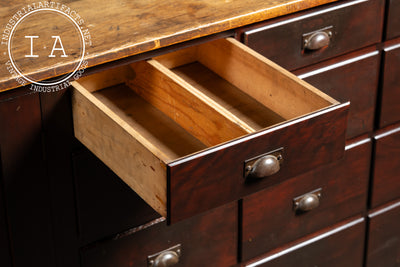 Early 20th Century Apothecary Counter with Drawers and Cupboards
