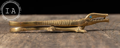 Cast Brass Crocodile Nutcracker