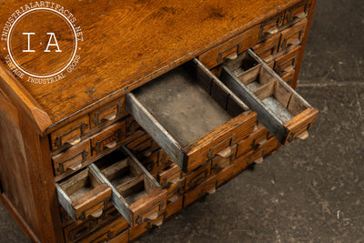 Early Wooden Small Parts Cabinet