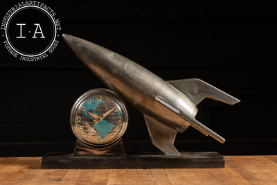 c. 1950s Lanshire Atomic Rocket Ship Clock