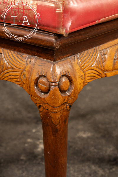 Antique Hand-Carved Chinese Scholar's Writing Desk and Chair Set