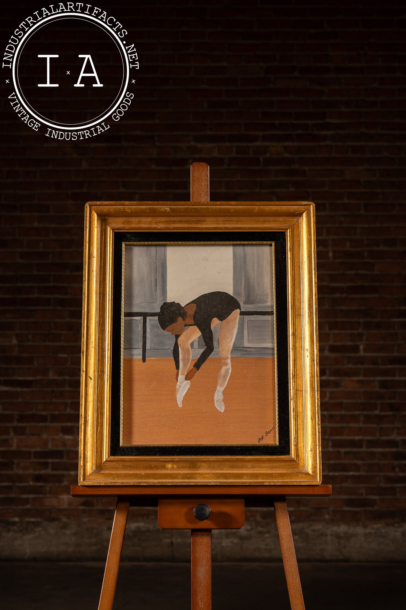 Figure Study, Dancer | Framed Vintage Pat Brown Painting, Signed