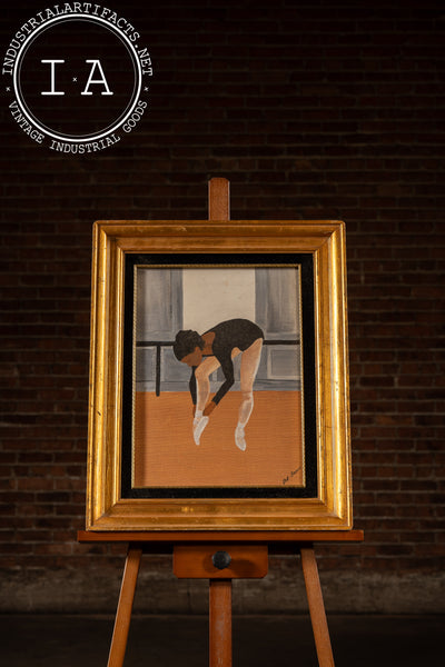 Figure Study, Dancer | Framed Vintage Pat Brown Painting, Signed