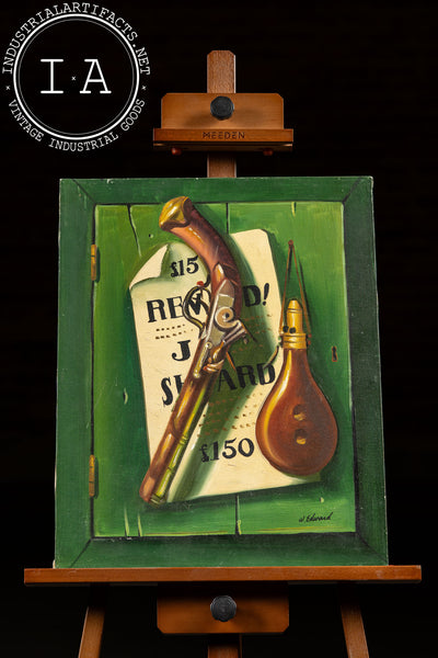 Pistol and Bounty | W. Edward Original Painting, Signed