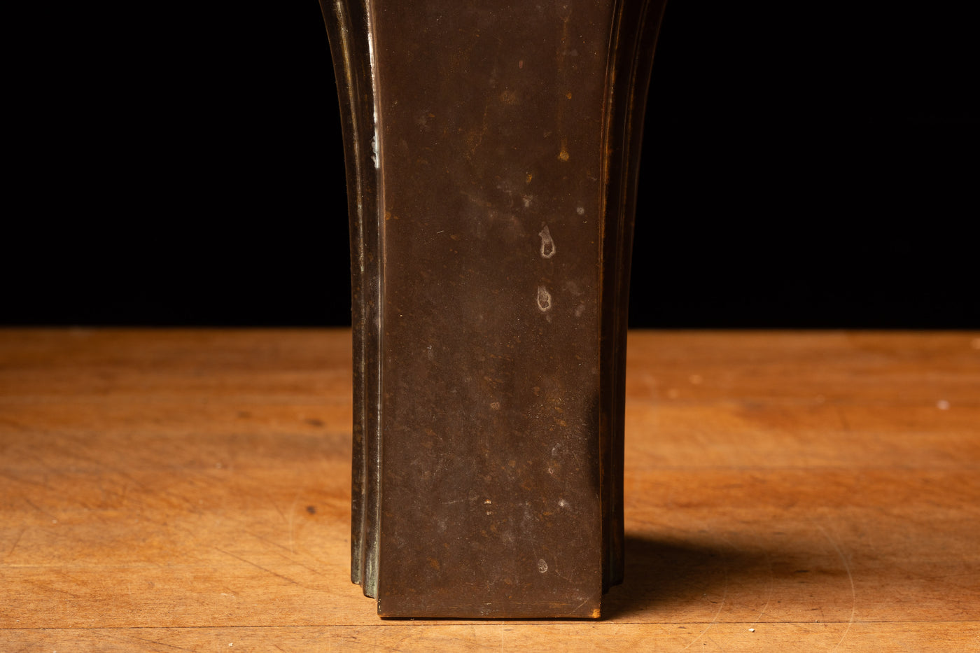 Brass Art Deco Tapered Vase