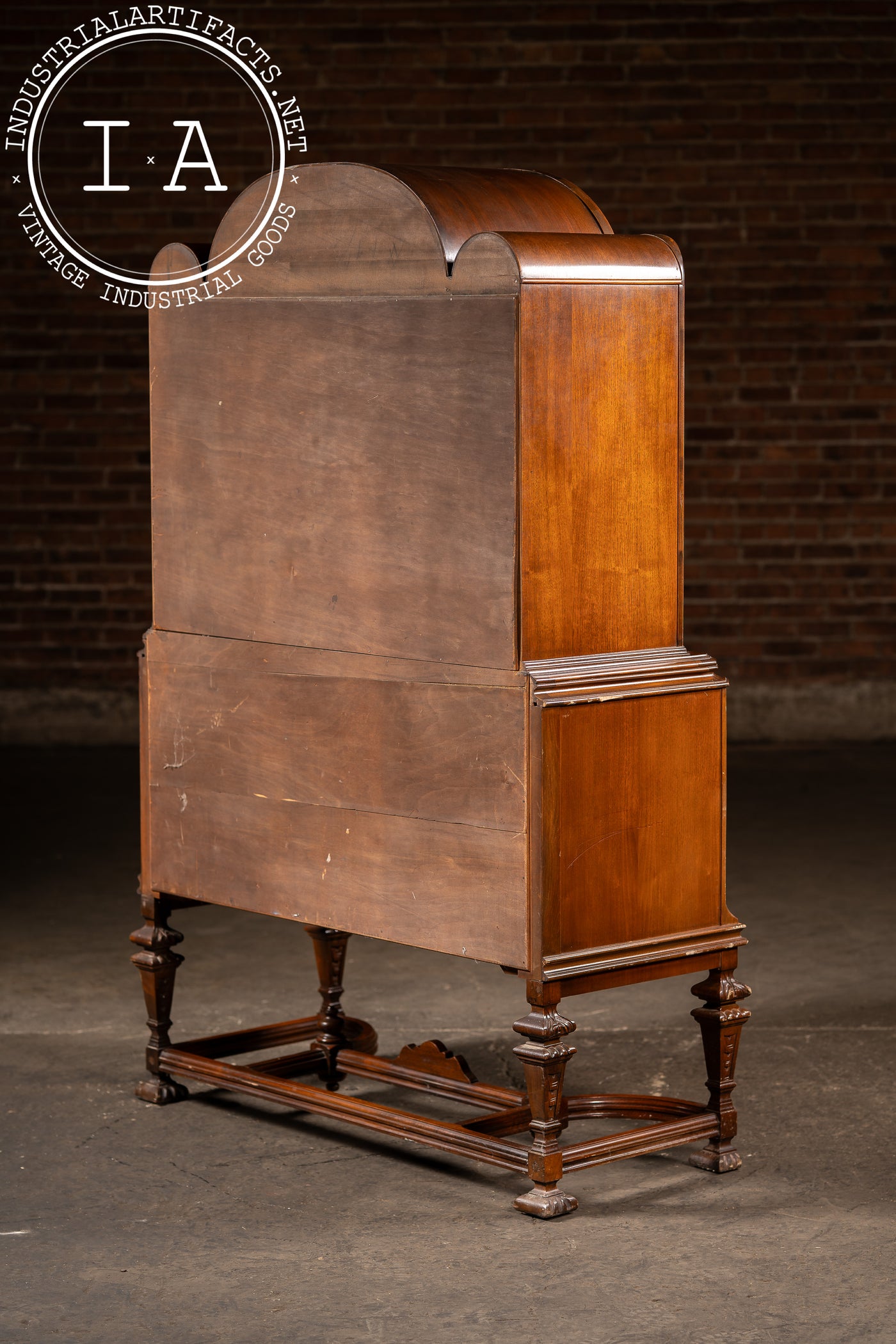 Vintage Rococo Revival Arched-Top Cabinet