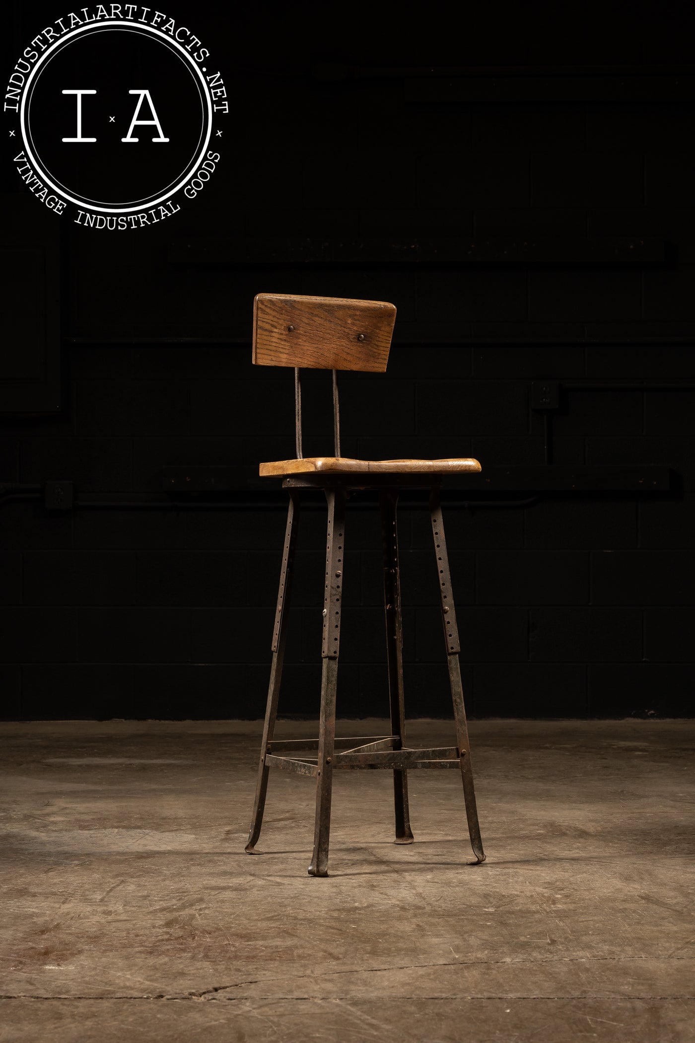 Antique Industrial Stool