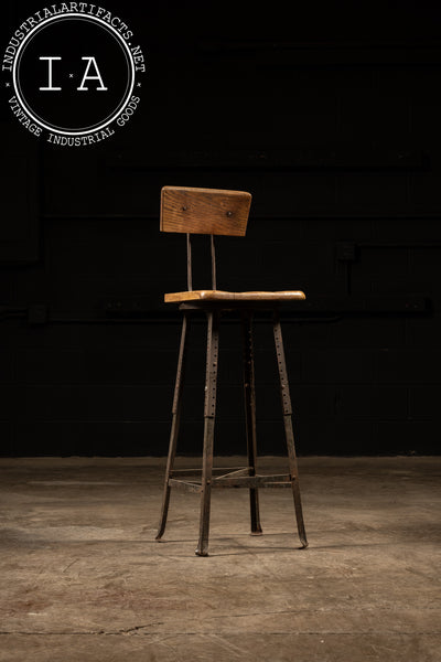 Antique Industrial Stool