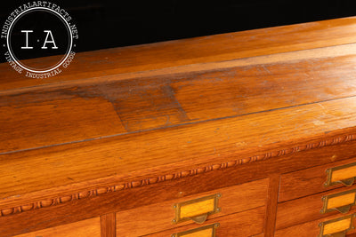 Massive Antique 153-Drawer Oak Apothecary Cabinet