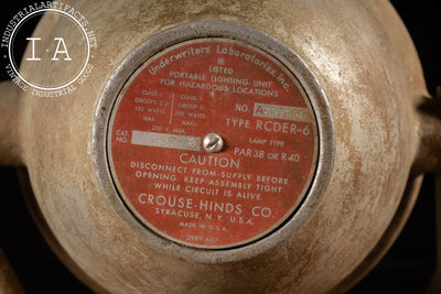 c. 1940s Crouse-Hinds Explosion Proof Spotlight