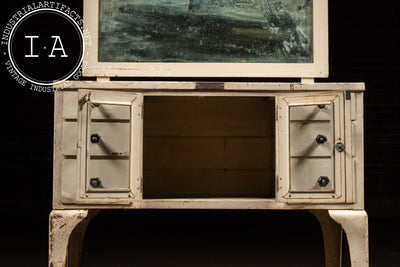 Early 20th Century Medical Sideboard Cabinet With Mirror