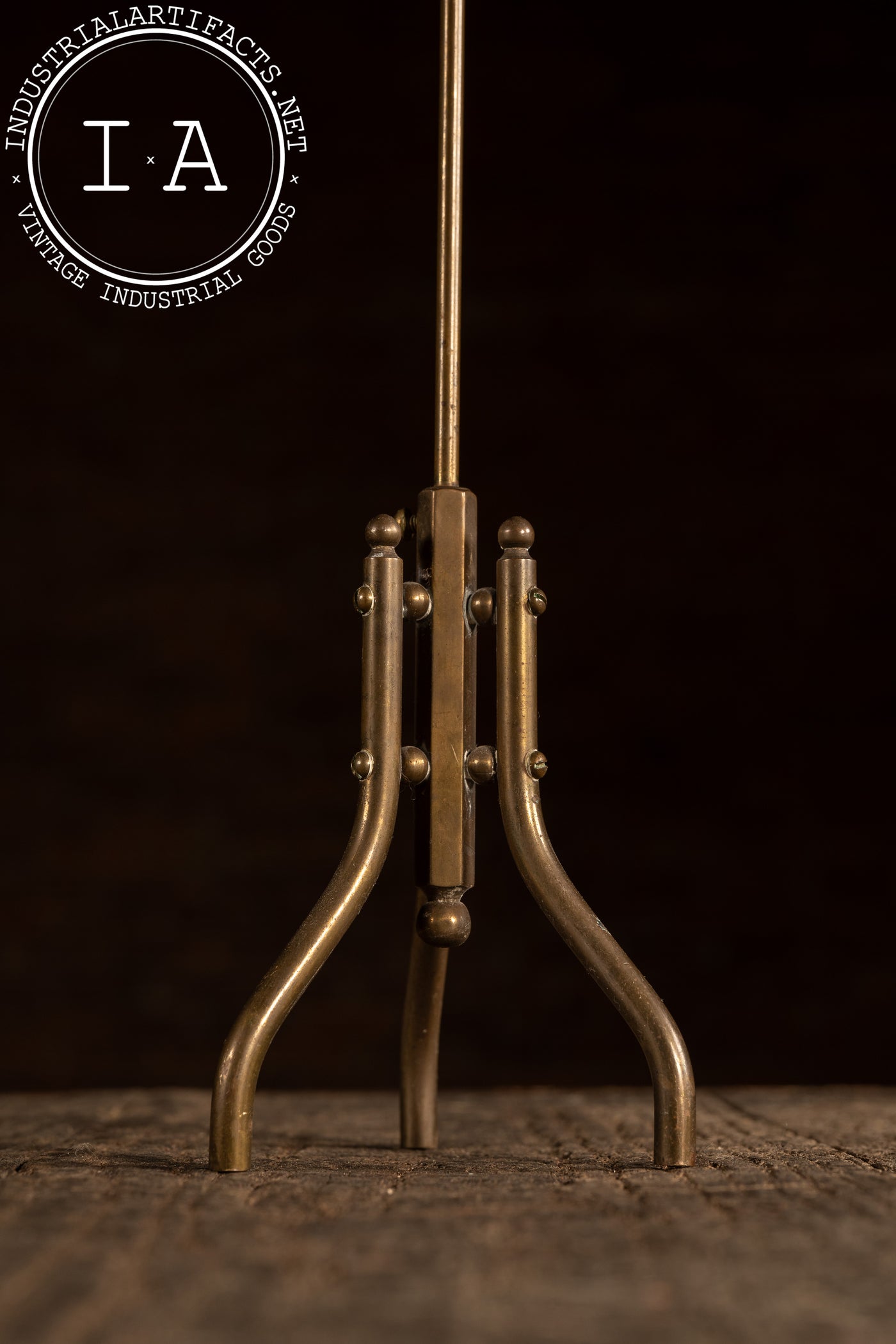 Antique Brass Tabletop Mercantile Display Stand